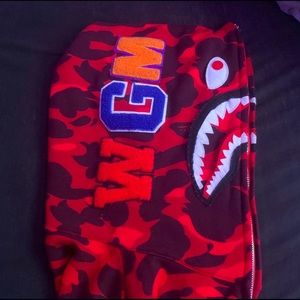 Red Camo Bape Jacket